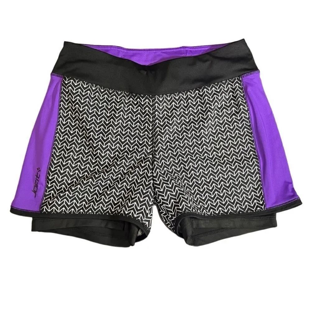 Jofit running shorts black purple size XS